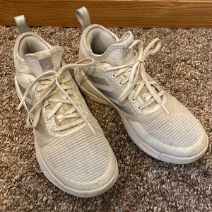 White volleyball shoes from Adidas in a size 6 1/2